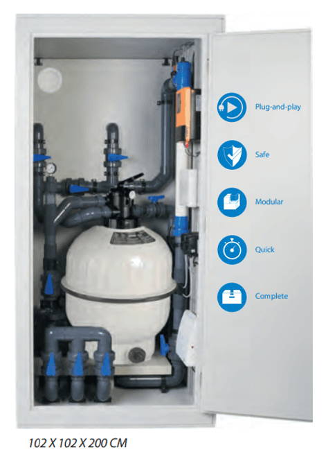 Huvudbild Alt-I-Ett Filtersystem | Plug & Swim