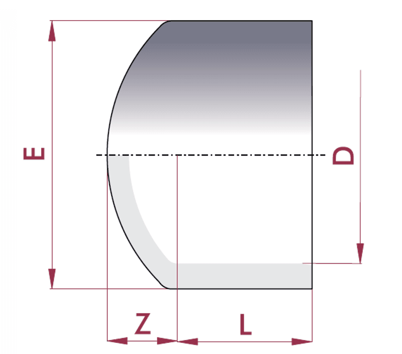 PVC Endekappe | Ø10mm PN16