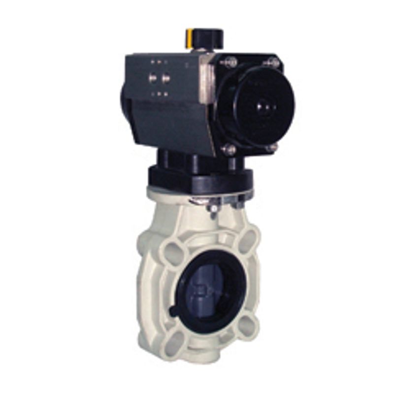 Industriell Spjeldventil Med Pneumatisk Aktuator| Ø 16-315mm