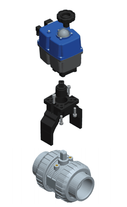 Hovedbillede Industriell Kuleventil Med Elektrisk Aktuator | Ø 16-110mm