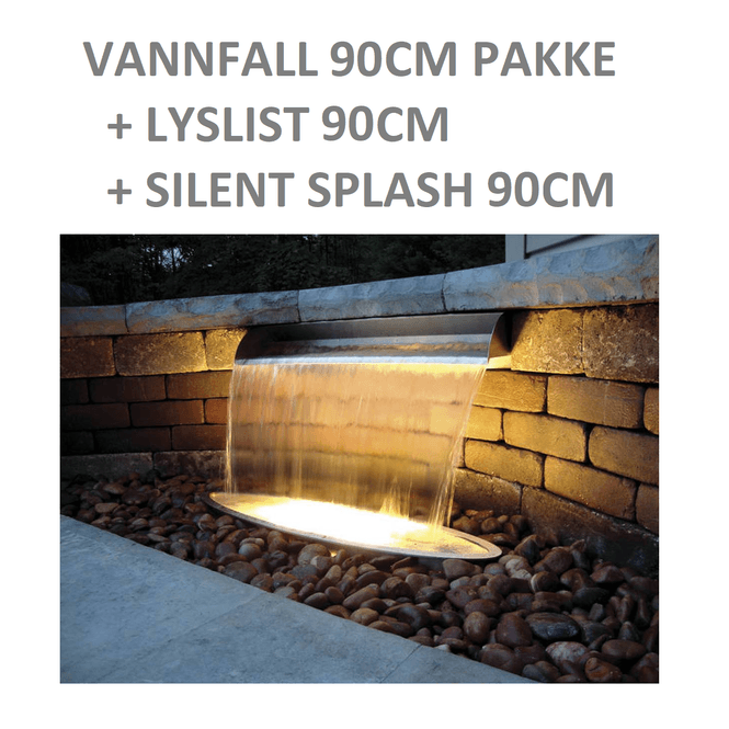 Hovedbilde Oase Vannfall 90CM | Pakke M/Lys og Lyd/Sprut Demper